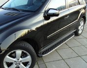 Mercedes GL сlass X164 2006-2012 гг. Боковые Подножки BlackLine (2 шт, Алюминий) фото 1