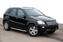 Mercedes ML W164 2005-2011 гг. Боковые Подножки Fullmond (2 шт., Алюминий) фото 3