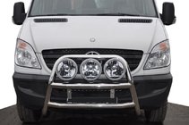 Mercedes Sprinter W906 2006–2018 гг. Высокий кенгурятник WT018 (нержавейка) фото 3