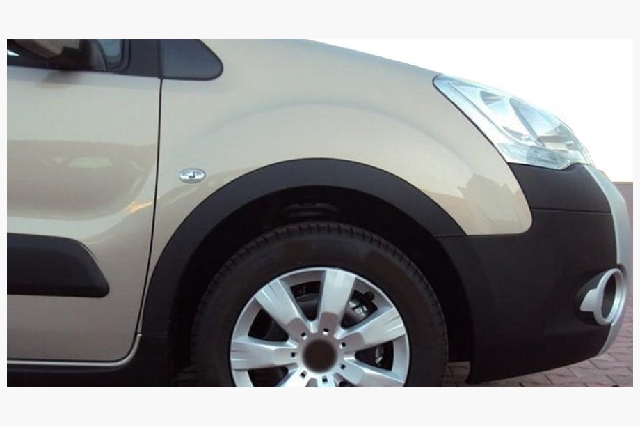 Peugeot Partner Tepee 2008-2018 гг. Расширители арок (4 шт, черные) 1 Боковая Дверь, Пластик Фото 8