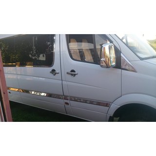 Накладки под ручки из нержавейки (4 шт.) Mercedes Sprinter W906 2006–2018 гг. фото 2
