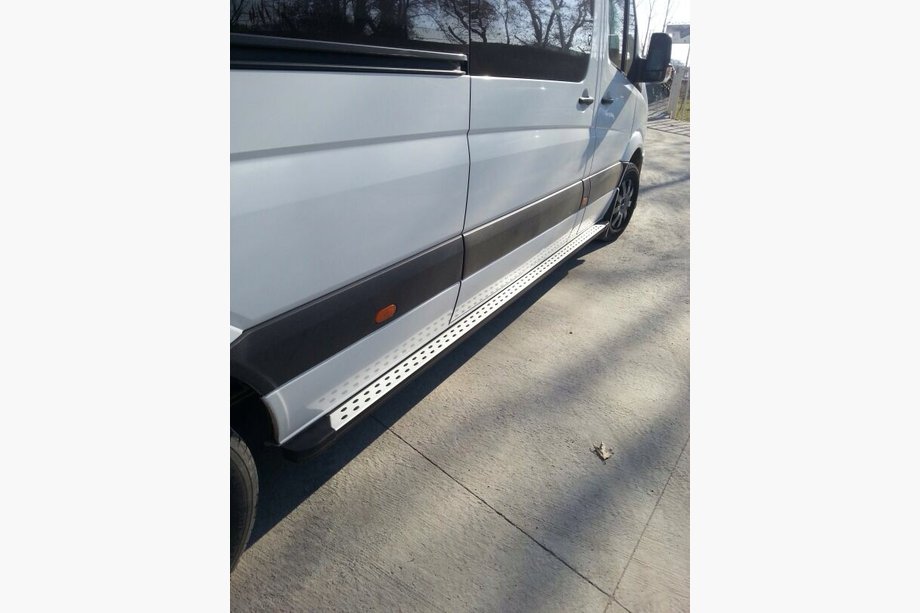 Mercedes Sprinter W906 2006–2018 гг. Боковые Подножки DOT-Line (2 шт., Алюминий) Средняя База Фото 2