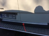 Volkswagen Crafter 2006-2016 гг. Накладка на задний бампер МАТОВАЯ (Omsa, Нержавейка) фото 2