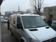 Mercedes Sprinter W906 2006–2018 гг. Рейлинги Shark (черные ножки) фото 3