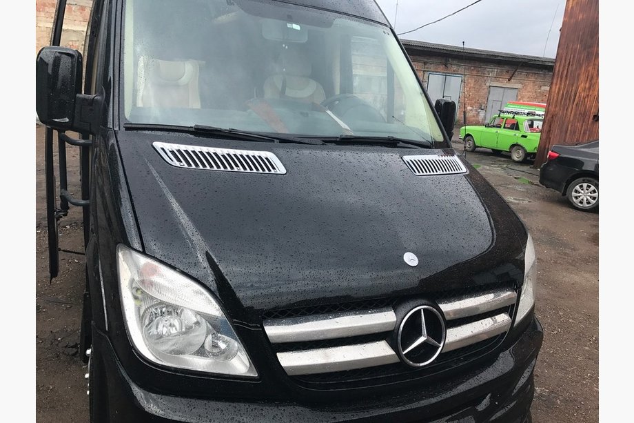 Mercedes Sprinter W906 2006–2018 гг. Хромированные Накладки на Решетку (2006-2013, Нержавейка) OmsaLine - Итальянская Нержавейка Image