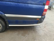 Volkswagen Crafter 2006-2016 гг. Боковые трубы за задним колесом (2 шт., нержавейка) фото 2