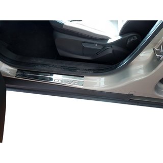 Накладки на пороги OmsaLine (4 шт, нержавейка) Ford Courier 2014-2023 гг. фото 1