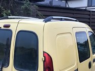 Renault Kangoo 1998-2008 гг. Хромированные Рейлинги Стандартная база, пластиковые ножки фото 1