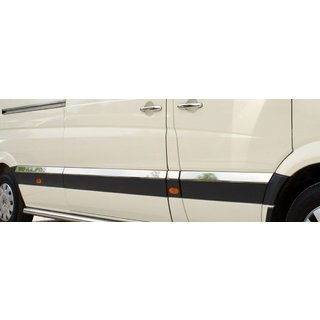 Накладки на двери из нержавеющей стали Volkswagen Crafter 2006-2016 гг. фото 2