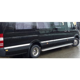 Накладки на двери из нержавеющей стали Volkswagen Crafter 2006-2016 гг. фото 3