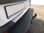 Volkswagen Crafter 2006-2016 гг. Накладка на задний бампер МАТОВАЯ (Omsa, Нержавейка) фото 1
