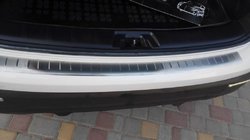 Nissan Qashqai 2014-2021 гг. Накладка на задний бампер OmsaLine (2014-2017, Нержавейка) фото 4