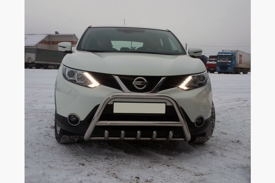 Nissan Qashqai 2014-2021 гг. Кенгурятник WT003 (нержавейка) Image