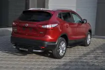 Nissan Qashqai 2014-2021 гг. Боковые Подножки Allmond Black (2 шт., Алюминий) фото 1