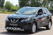 Nissan Qashqai 2014-2021 гг. Передняя защита ST015 (нержавейка) фото 1