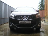 Nissan Qashqai 2007-2010 гг. Хромированные накладки на противотуманные фары с углублением (2 шт, пластик) фото 3