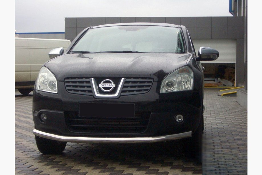 Nissan Qashqai 2007-2010 гг. Передняя Защита ST008 (Нержавейка) Image
