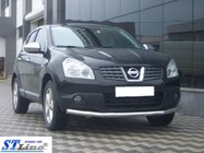 Nissan Qashqai 2007-2010 гг. Передняя Защита ST008 (Нержавейка) фото 3