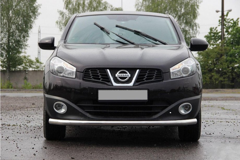 Nissan Qashqai 2010-2014 гг. Передняя Защита ST008 (Нержавейка) Image