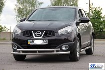 Nissan Qashqai 2010-2014 гг. Передняя двойная дуга ST016 (нерж) фото 2