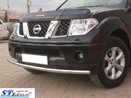 Nissan Pathfinder R51 2005-2014 гг. Передняя защита ST008-1 (нерж. сталь) фото 5