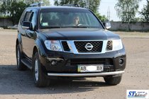 Nissan Pathfinder R51 2005-2014 гг. Передняя защита ST008-1 (нерж. сталь) фото 7