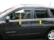 Jeep Compass 2006-2016 гг. Нижние молдинги окон нержавейка фото 1