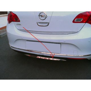 Накладка на задний бампер нержавейка Opel Astra J 2009-2015 гг. фото 1