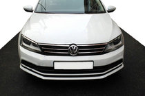Volkswagen Jetta 2011-2018 гг. Накладки на решетку 2014↗ (нержавейка) фото 1