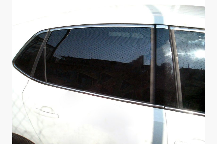 Volkswagen Polo 2010-2017 гг. Полный комплект окантовки окон HB (6 шт, нержавейка) Image