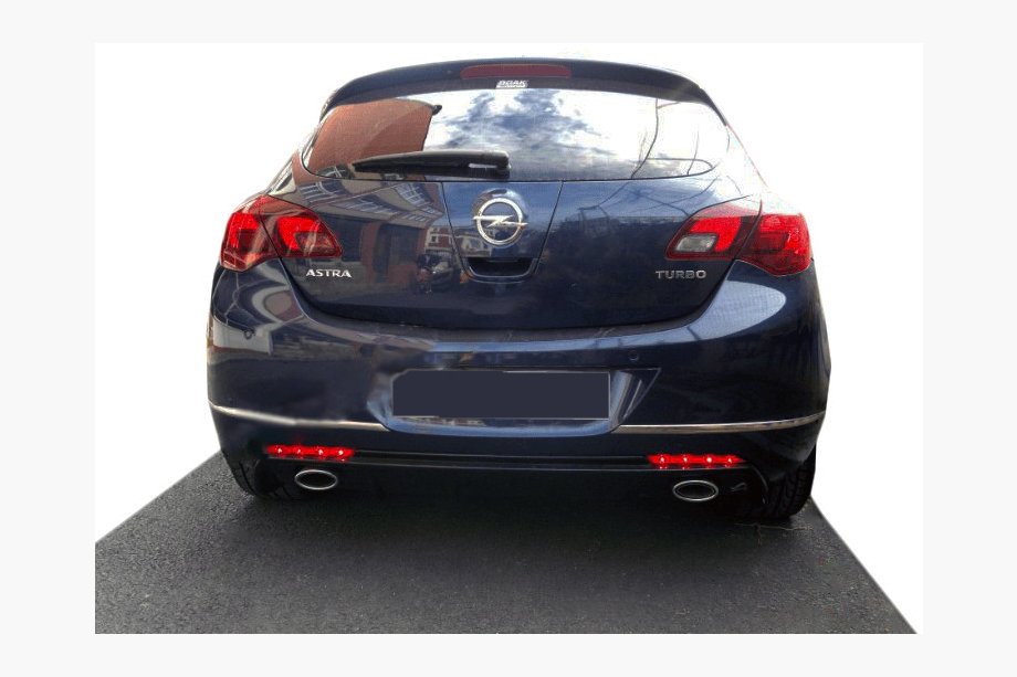 Opel Astra J 2009-2015 гг. Накладка на задний бампер из нержавеющей стали Image