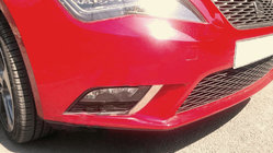 Seat Ibiza 2010-2017 гг. Хромированные накладки на противотуманные фары (нержавейка) фото 1