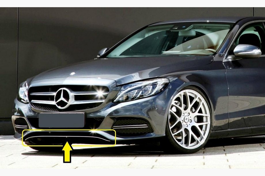 Mercedes C-class W205 2014-2021 гг. Накладка на Бампер Нержавеющая Сталь Image