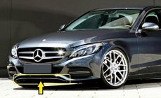Mercedes C-class W205 2014-2021 гг. Накладка на Бампер Нержавеющая Сталь фото 1