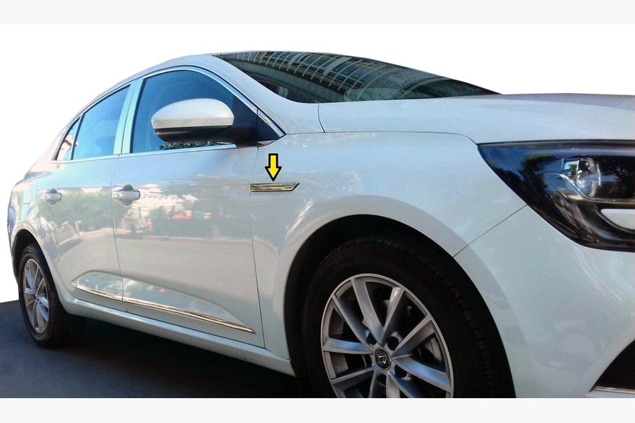 Renault Megane IV 2016-2025 гг. Накладка на крыло 2016-2020 (нержавейка) Image