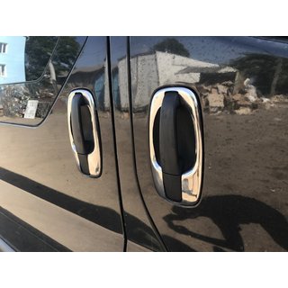Обводки ручек (4 шт, нержавейка) Opel Vivaro 2001–2015 гг. фото 1
