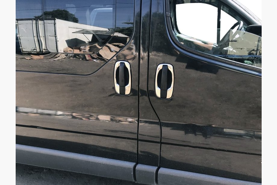 Renault Trafic 2001–2015 гг. Обводки ручек (4 шт, нержавейка) Image