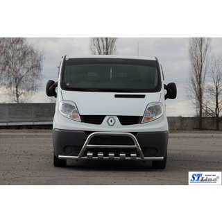 Передний кенгурятник с боковыми дугами WT003-15 (нержавейка) фото 2