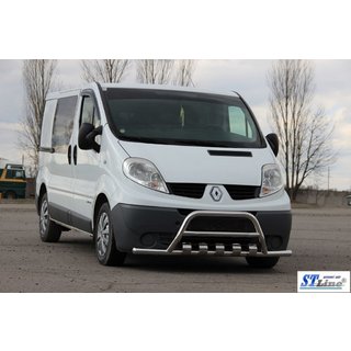 Передний кенгурятник с боковыми дугами WT003-15 (нержавейка) фото 3