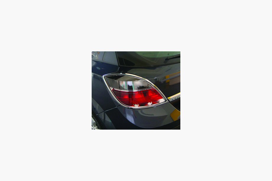 Opel Astra H 2004-2013 гг. Накладки на Задние Фонари (HB, 2 шт, пластик) Image