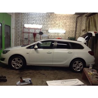 Полный комплект молдингов на окна нержавейка (Sport Tourer, 12 шт.) Opel Astra J 2009-2015 гг. фото 4