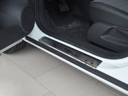 Opel Corsa C 2000-2006 гг. Накладки на пороги Natanika Premium (4 шт, нержавейка) фото 1