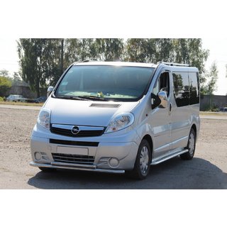 Передняя защита ST014 (нержавейка) Opel Vivaro 2001–2015 гг. фото 1