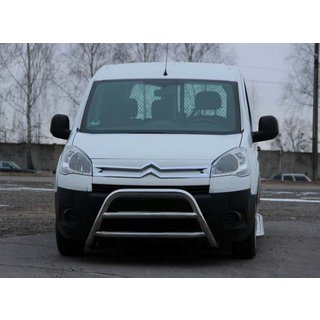 Защита переднего бампера WT022 (нержавейка) Peugeot Partner Tepee 2008-2018 гг. фото 1
