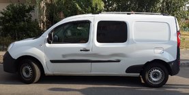 Renault Kangoo 2008–2020 гг. Хромированные Рейлинги Стандартная база, пластиковые ножки фото 4