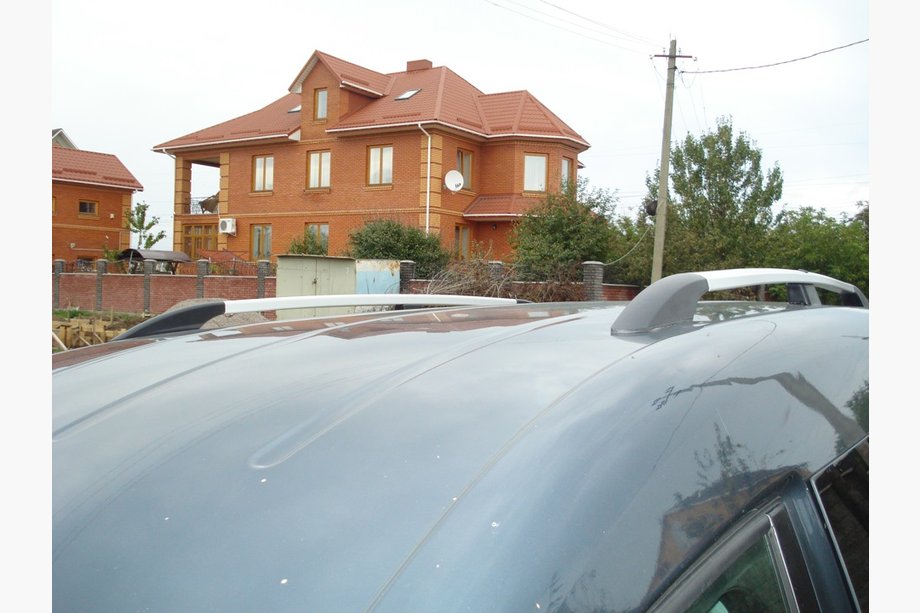 Volkswagen Caddy 2004-2010 гг. Хромированные Рейлинги Стандартные, пластиковые ножки Фото 5