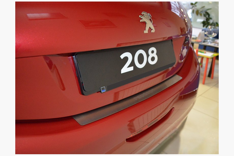 Peugeot 208 2012-2019 гг. Накладка на задний бампер Natanika (нержавейка) Image