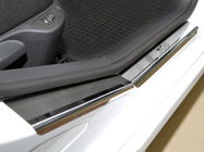 Peugeot 308 2007-2013 гг. Накладки на пороги Nataniko (6 шт, нержавейка) Premium - лента 3M, 0.8 мм фото 1