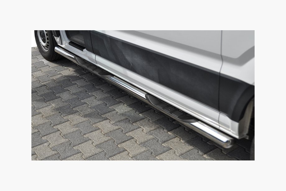 Volkswagen Crafter 2016- гг. Боковые трубы (2 шт., нержавейка) Image