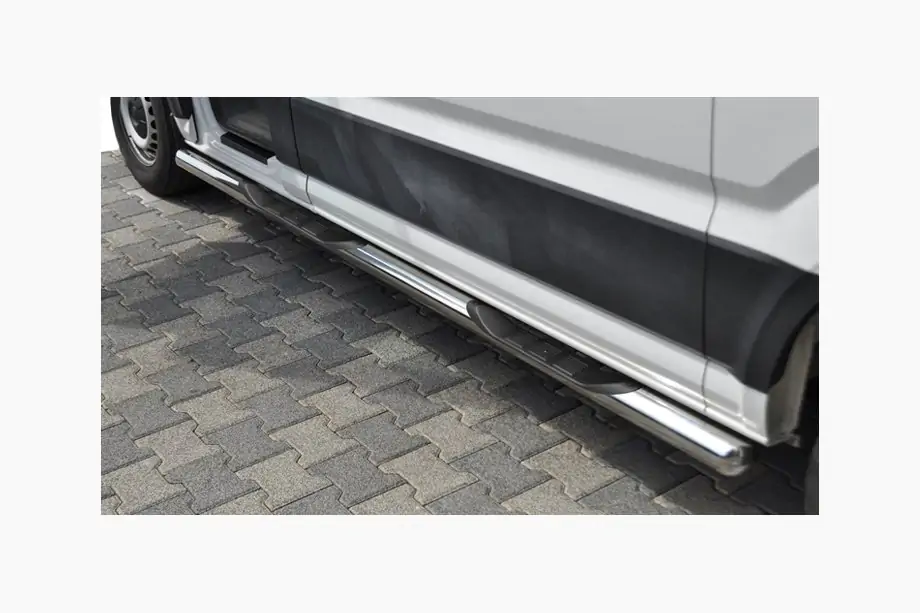 Volkswagen Crafter 2016- гг. Боковые трубы (2 шт., нержавейка) Image